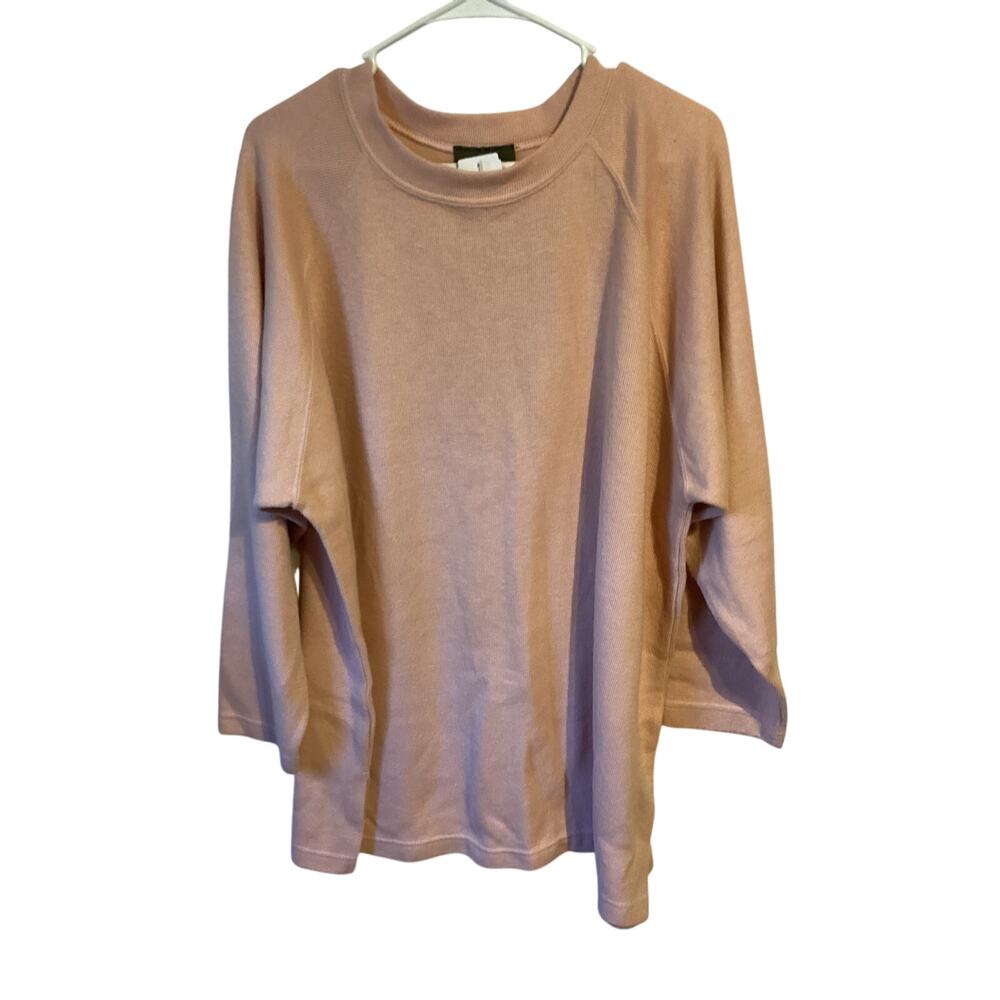 2668 NY Style Womens Long Sleeve Top Peach Size Large